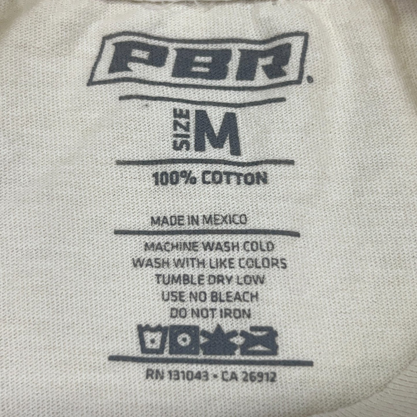 PBR Professional Bull Riders Cowgirl T Shirt Womens M Medium Beige Short Sleeve