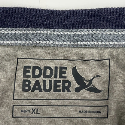 Eddie Bauer Thermal Henley XL X‑Large Blue Cotton Polyester Long Sleeve Shirt