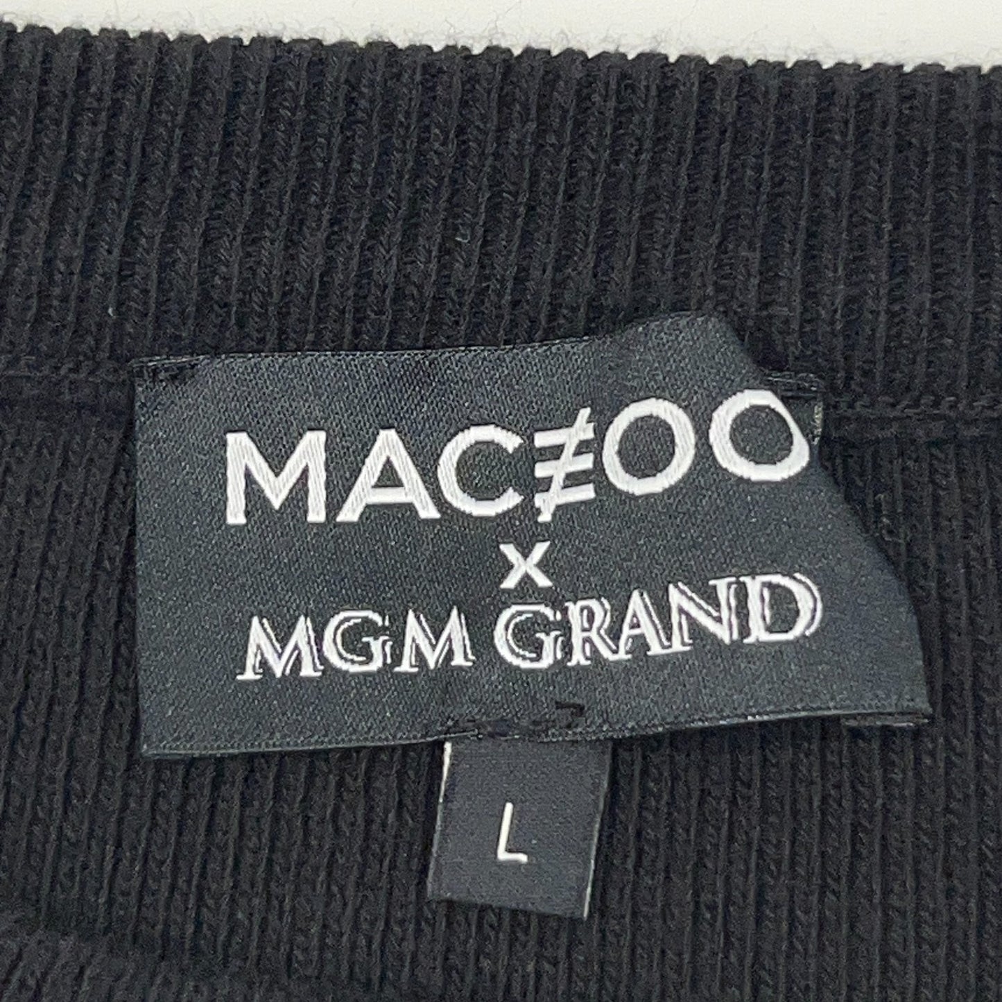 Maceoo x MGM Grand Casino Las Vegas Sweater Long Sleeve Black Mens L Large