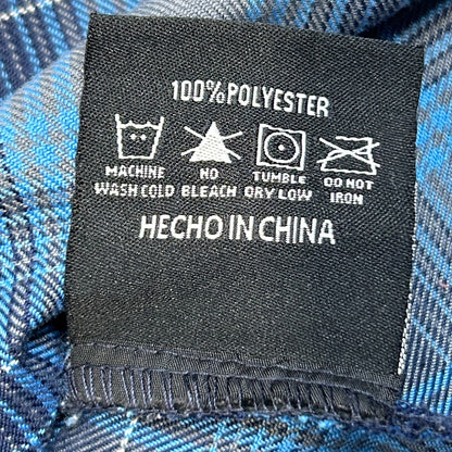 Dixxon Flannel Co Pearl Snap Button Front Shirt Western Plaid Blue Womens Small