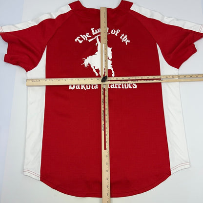 Vintage D Troop Dakota Warriors Cavalry Baseball Jersey XL X-Large Red Champion
