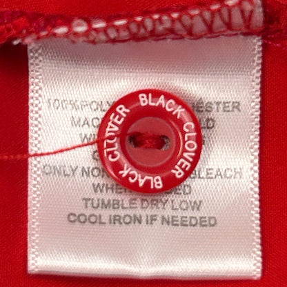 Black Clover Live Lucky Polo Shirt Golf Golfer Golfing Red Mens L Large