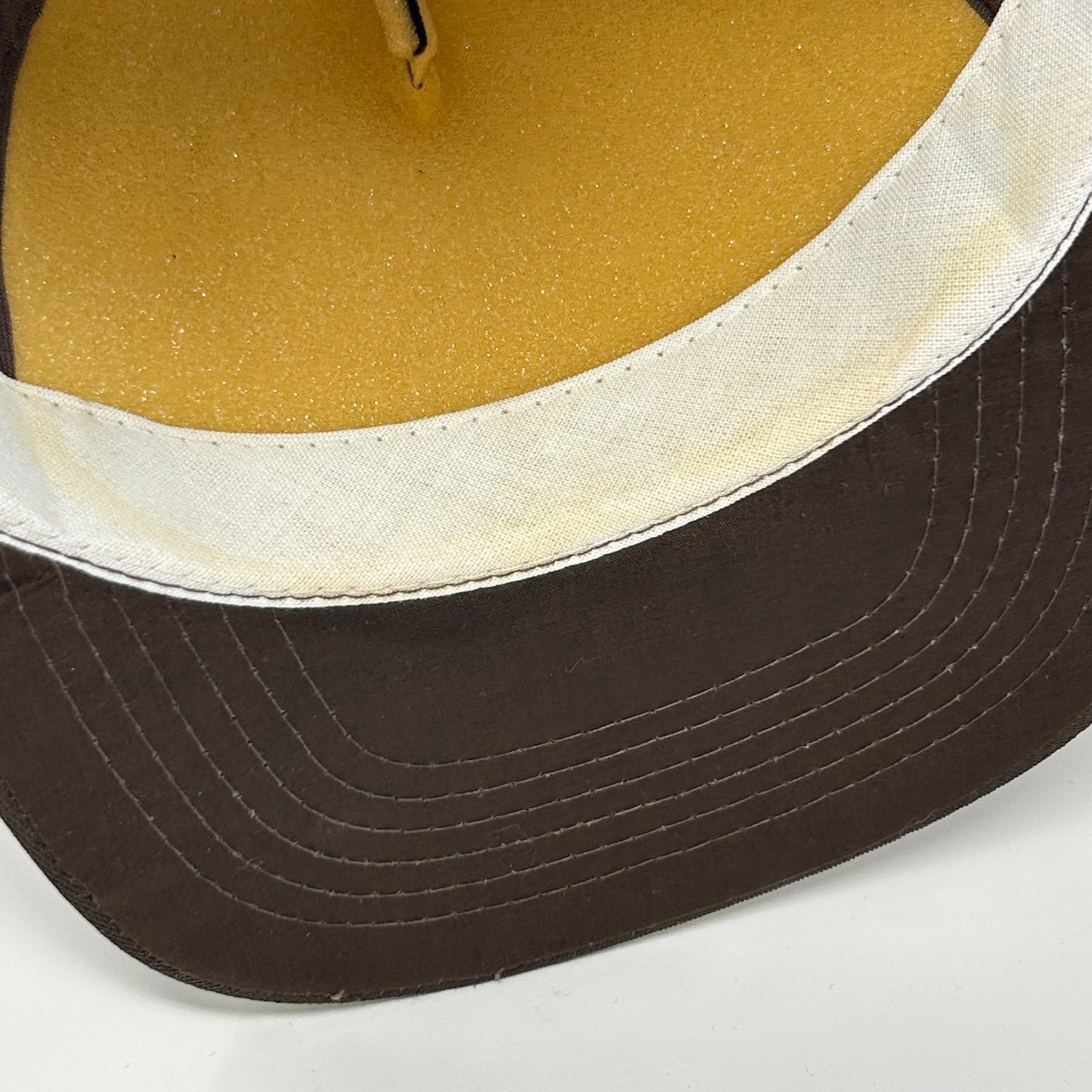 Vintage Midway Rent All Trucker Hat Cap Brown 80s Foam Front Mesh Snapback Rope