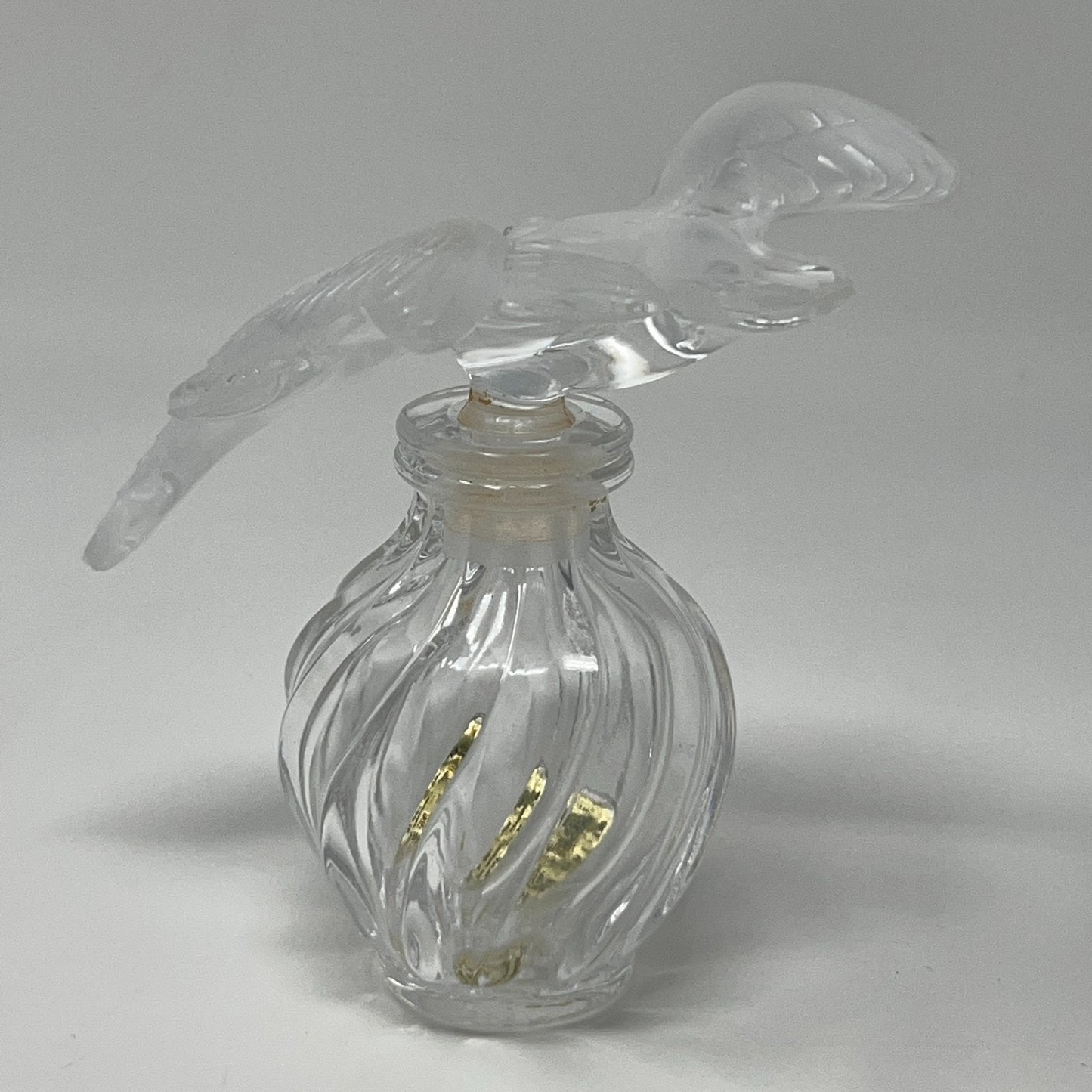 Vintage Nina Ricci L'Air du Temps Lalique Crystal Perfume Bottle 1 Oz Two Doves