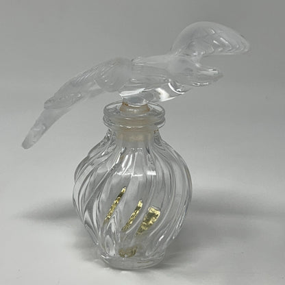 Vintage Nina Ricci L'Air du Temps Lalique Crystal Perfume Bottle 1 Oz Two Doves