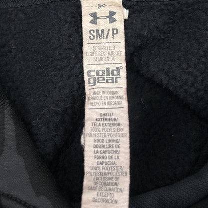 Under Armour UA Storm Semi Fitted Hoodie Hooded Sweatshirt Logo Black S Small