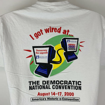 Democratic National Convention Vintage Y2Ks T Shirt Large Election Mens White