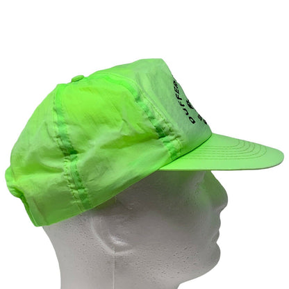 Gorra de béisbol con visera ajustable verde neón de Dufferin Appliance Service Inc., estilo años 90