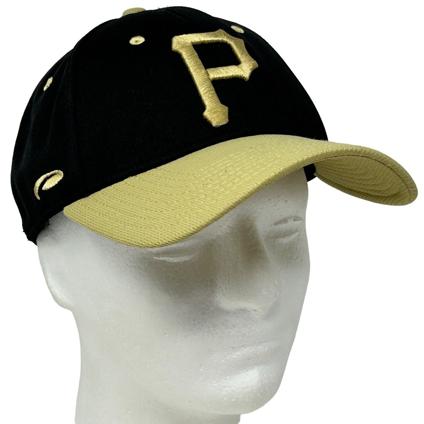 Pittsburgh Pirates Hat Black MLB Six Panel Baseball Cap Flex Fitted S/M