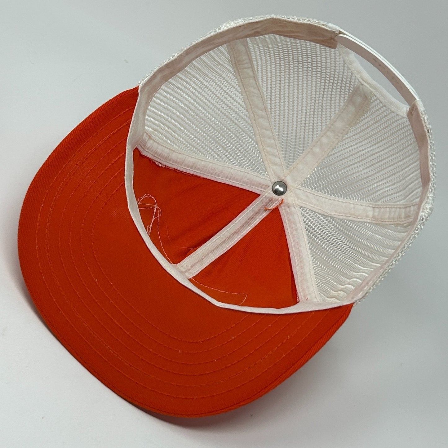 Vintage 80s Gilson Snowblowers Trucker Hat Baseball Cap Canada Snapback Orange