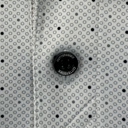 Las Vegas Raiders Polo Shirt White NFL Short Sleeve Cutter & Buck Mens L Large