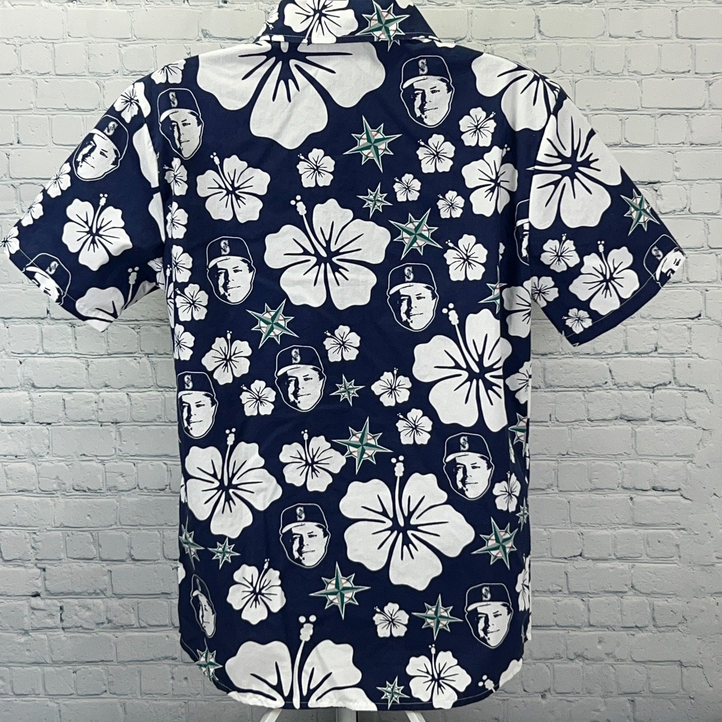 Seattle Mariners Lou Piniella Hawaiian Shirt SGA Short Sleeve Blue XL X-Large