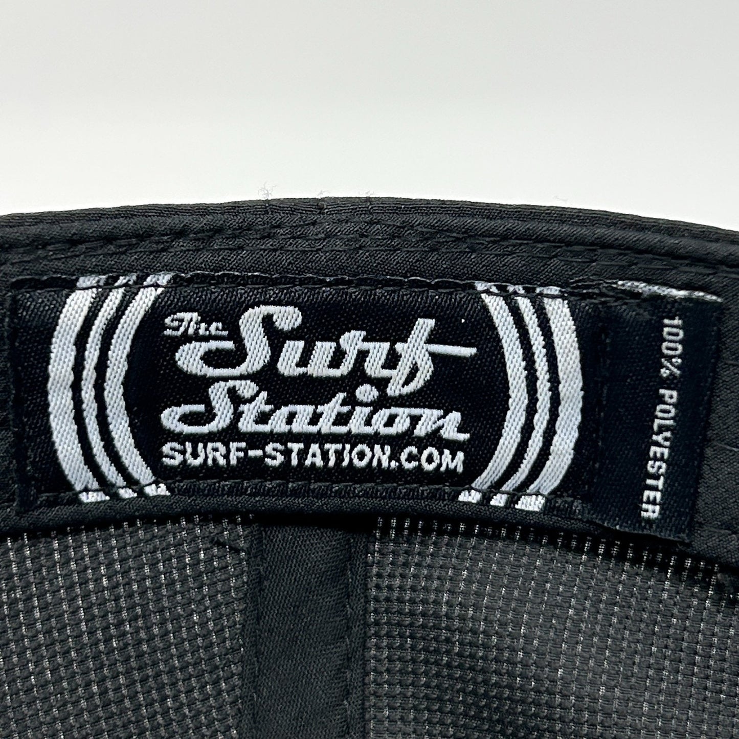 Surf Station St Augustine Florida Hat Cap Surfer Surfing 6 Panel Strapback Black