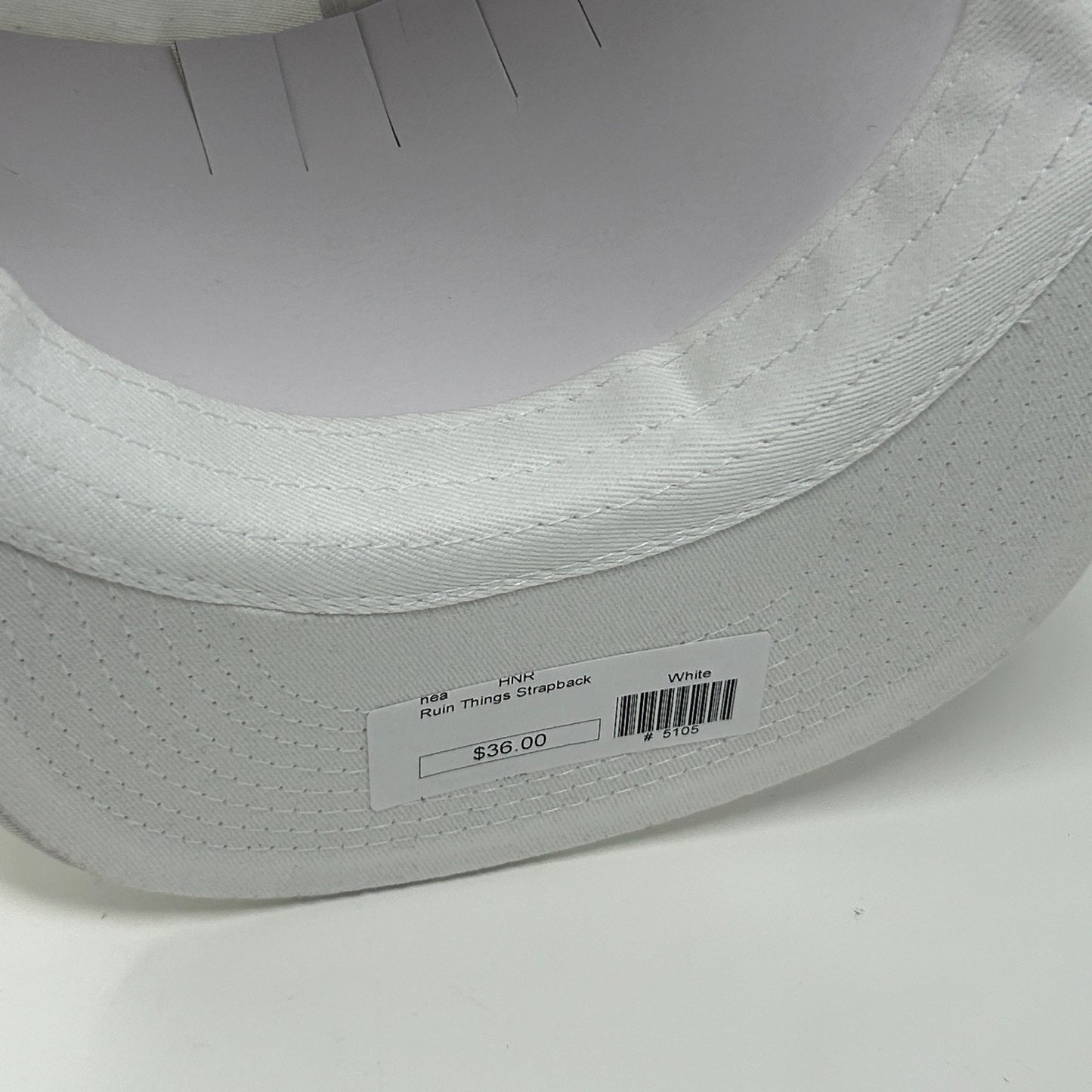 Anti-Kanye Ruin Things Hat Baseball Cap No Kanye West 6 Panel Strapback White