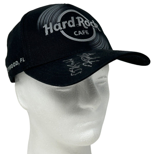 Gorra de béisbol negra autografiada por DJ Khaled del Hard Rock Cafe en Florida