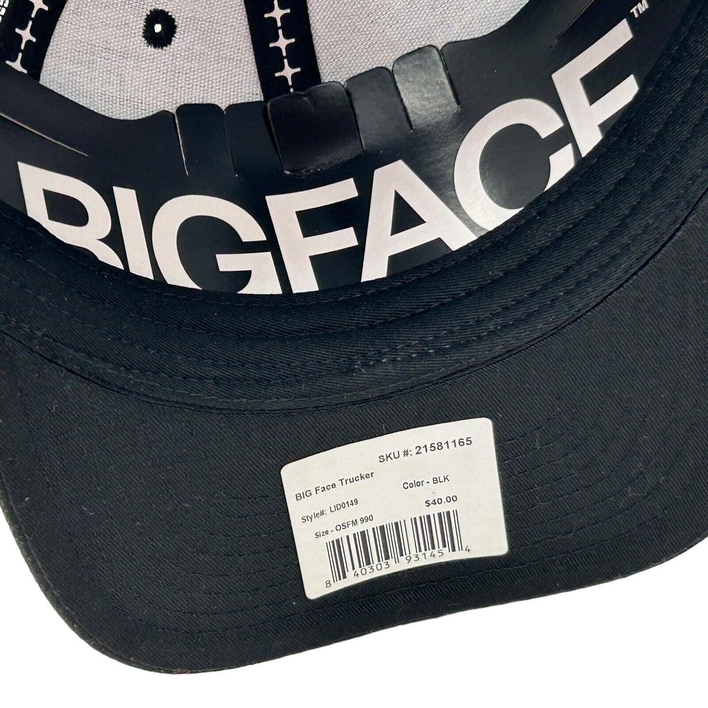 Bigface Brand Trucker Hat Jimmy Butler Coffee Big Face Black Mesh Baseball Cap