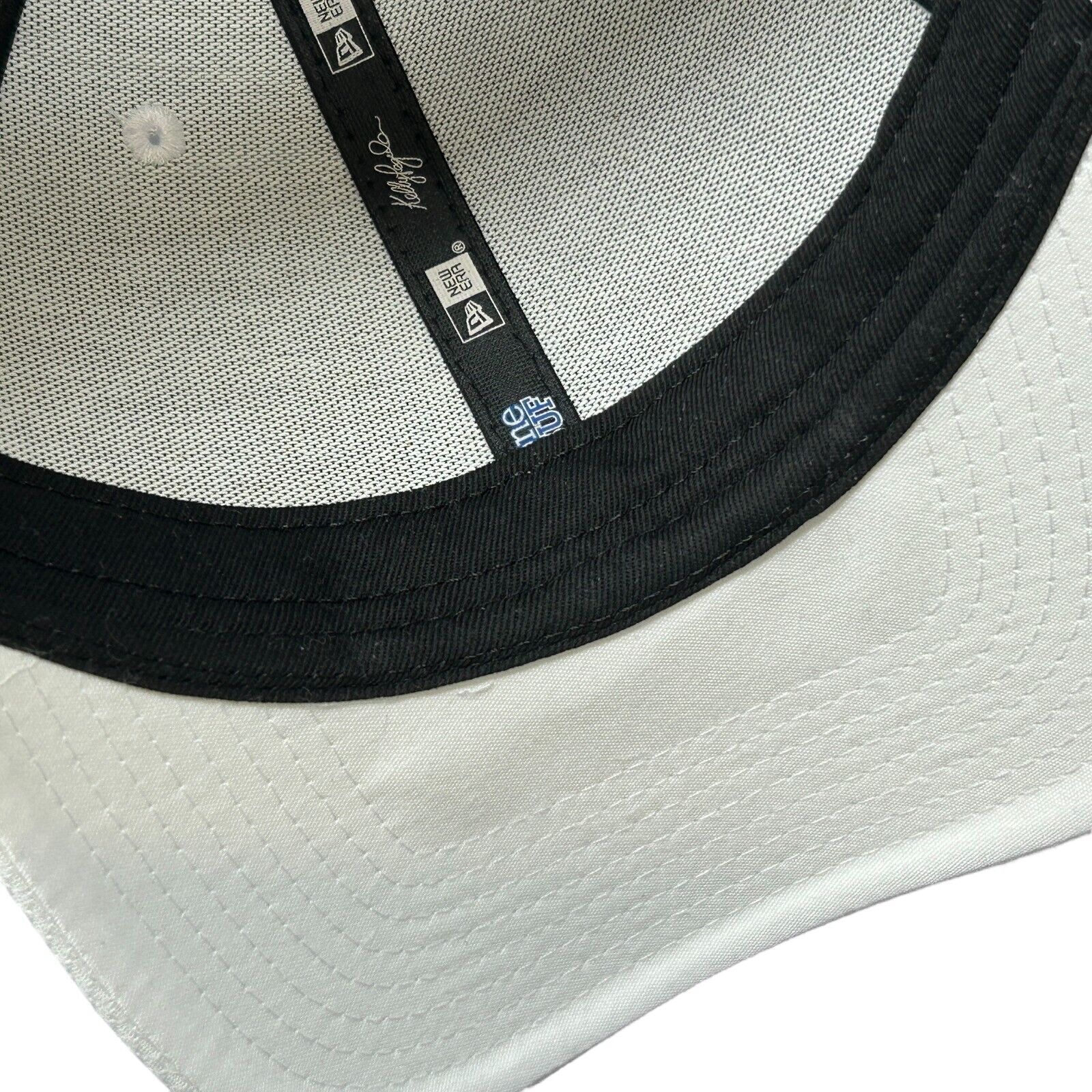 One Buf Hat Baseball Cap Buffalo Sabres Bills Onebuf New Era White Strapback - Neon Vintage