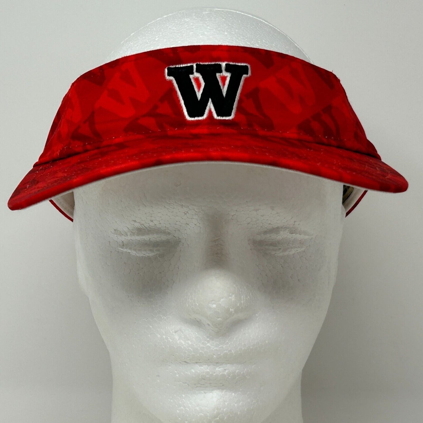 Vintage Wabash College Scarlet Visor Hat Cap 90s Indiana Strapback Red The Game