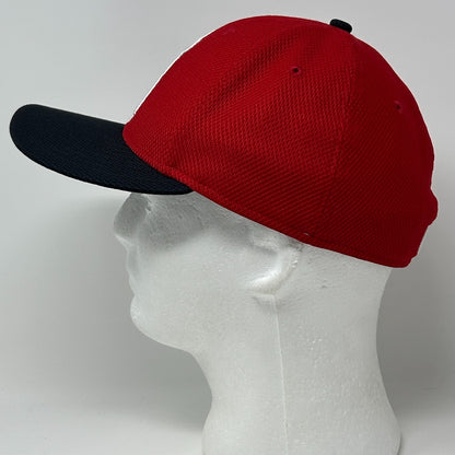 Los Angeles LA Angels Hat Baseball Cap Batting Practice New Era Red Fitted 7 3/8