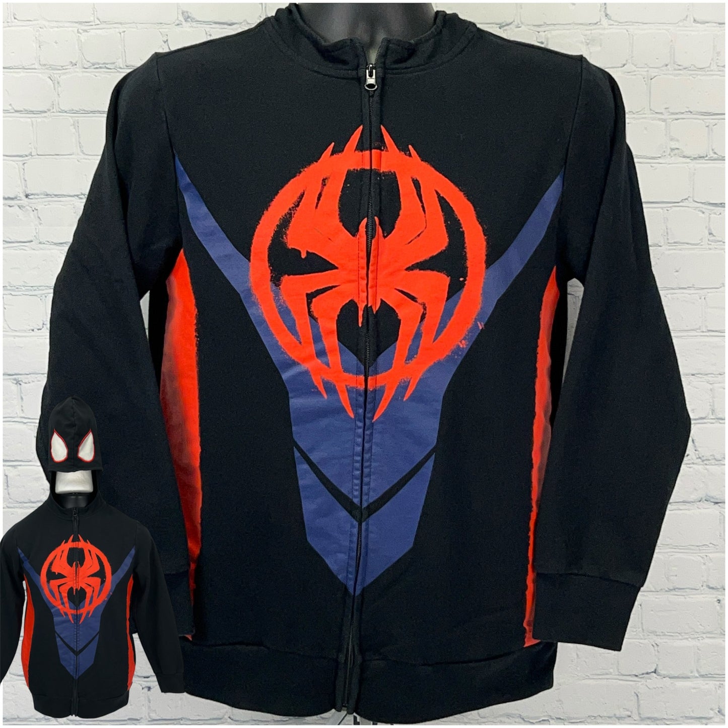 Spider-Man Across The Spider-Verse Hoodie Youth XL X-Large Black Mad Engine Kids
