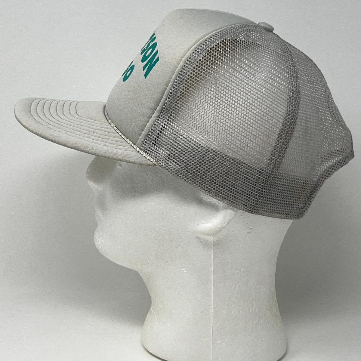 Vintage Robertson Drago Funeral Home Trucker Hat Gray Rope Snapback Baseball Cap