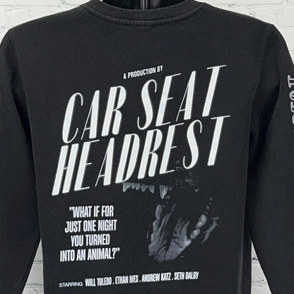 Car Seat Headrest Crows Sweatshirt Black Crewneck S Small Indie Rock Band Merch