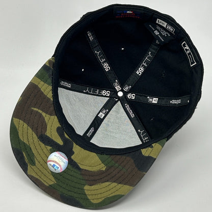St Louis Cardinals Hat Baseball Cap Army Camouflage New Era Black Fitted 7 3/8 - Neon Vintage