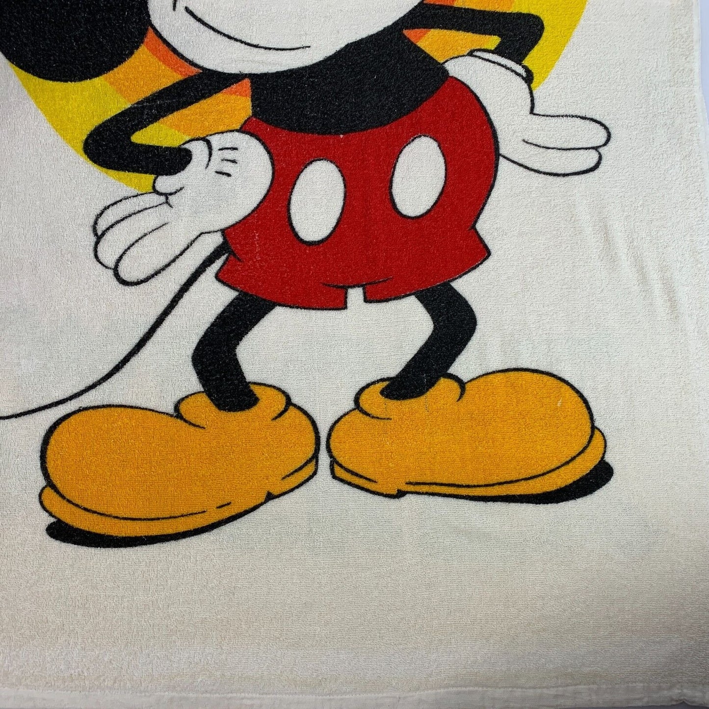 Vintage Mickey Mouse Beach Towel 80s 90s Walt Disney Disneyland Franco