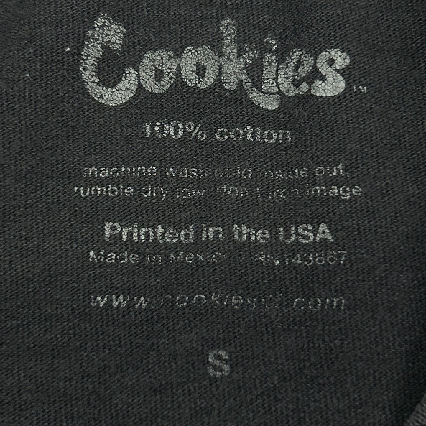 Cookies Cannabis Strains T Shirt Marijuana Pot Weed Streetwear Black Tee S Small - Neon Vintage