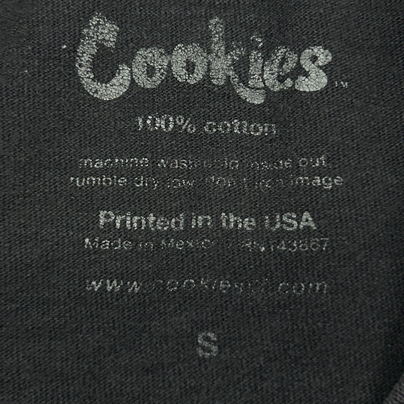 Cookies Cannabis Strains T Shirt Marijuana Pot Weed Streetwear Black Tee S Small - Neon Vintage