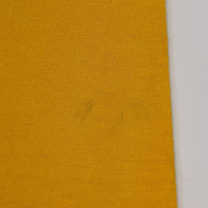 Vintage 70s Steer N Stein Stay Off Grass Drink Wine T Shirt Yellow XS X-Small