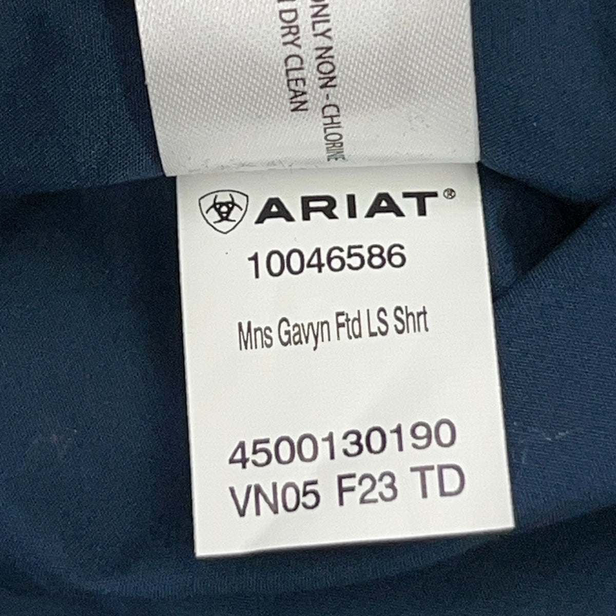 Ariat Gavyn Fitted Mens L Large Blue Long Sleeve Western Button Down Shirt NWT