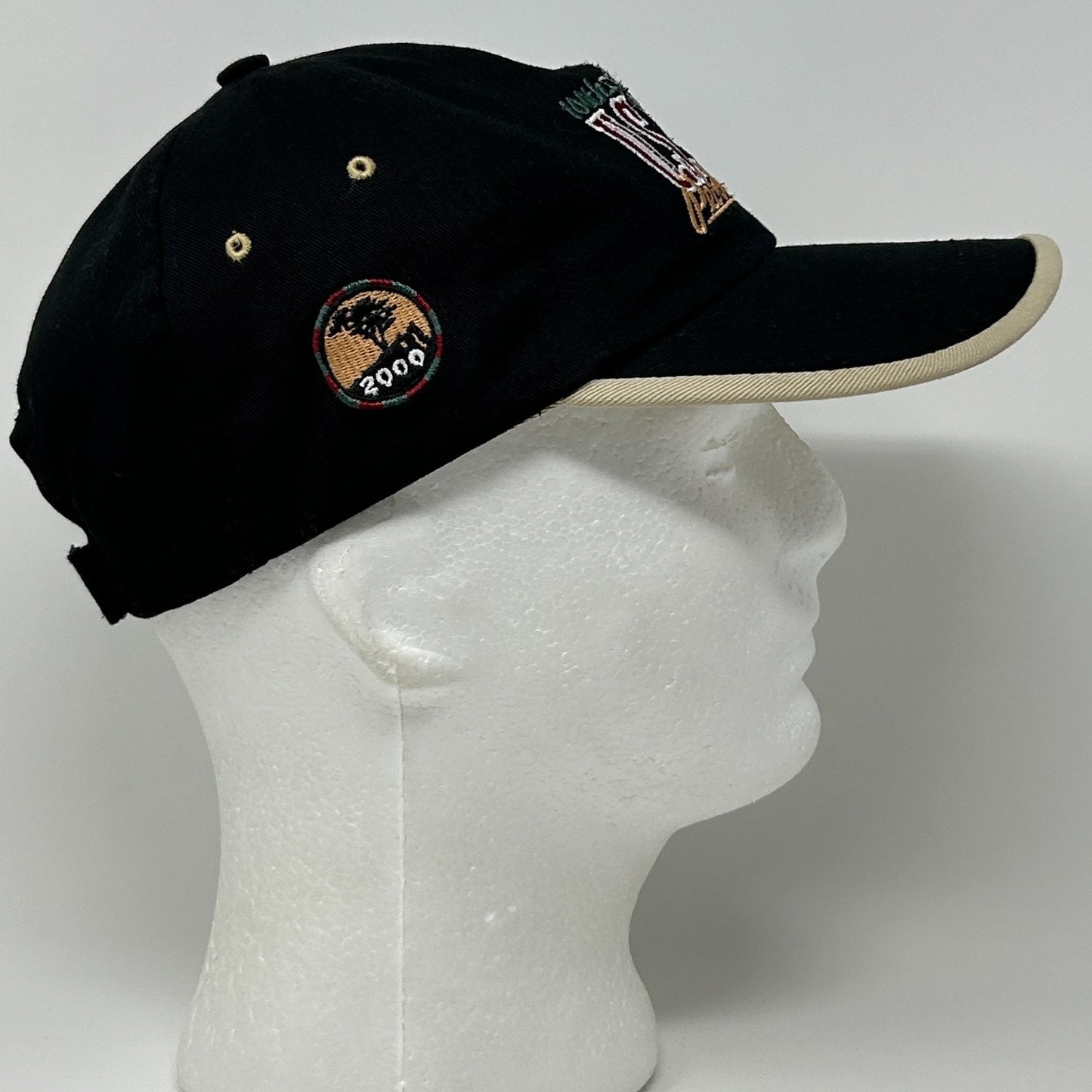 Vintage 2000 US Open Pebble Beach Hat Cap Black Tiger Woods 100th Golf Strapback