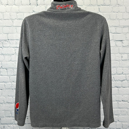 Albuquerque Isotopes 1/4 Quarter Zip Fleece Jacket MiLB Pepsi Cola Gray M Medium