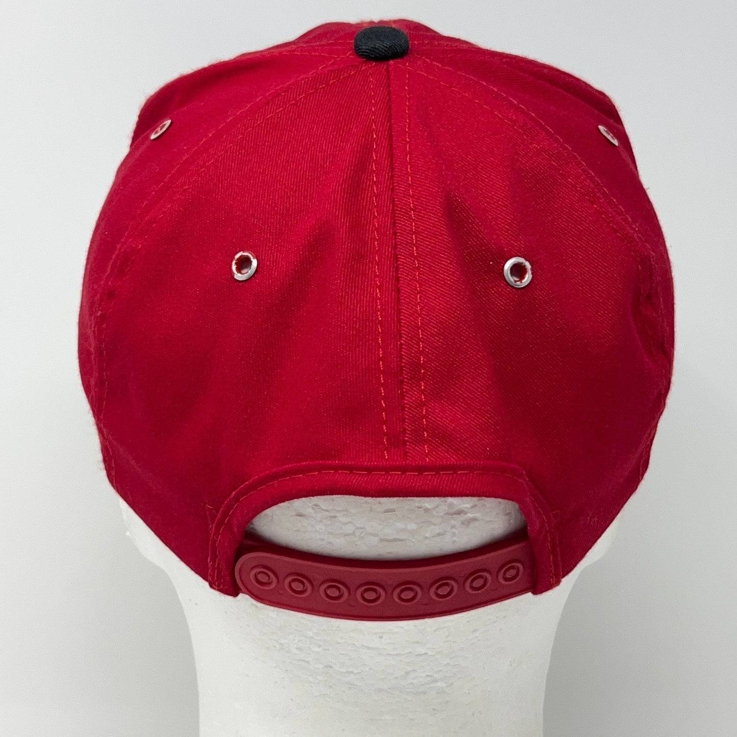 Vintage 90s Burlington Route Hat Baseball Cap Railroad Train CB&Q Snapback Red