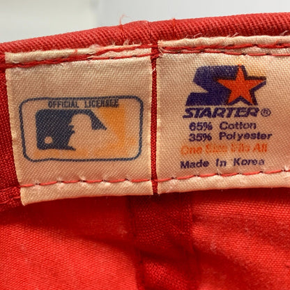 Cincinnati Reds Snapback Hat Vintage 90s Starter MLB Six 6 Panel Baseball Cap