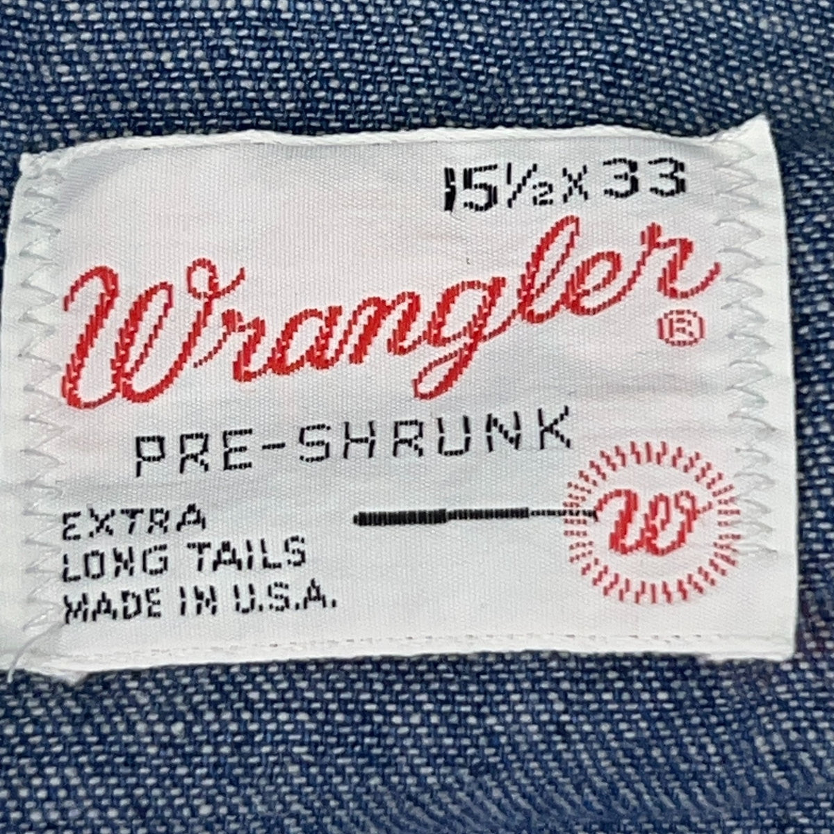 Vintage Wrangler Harley Davidson Denim Western Shirt M Medium USA Pearl Snap