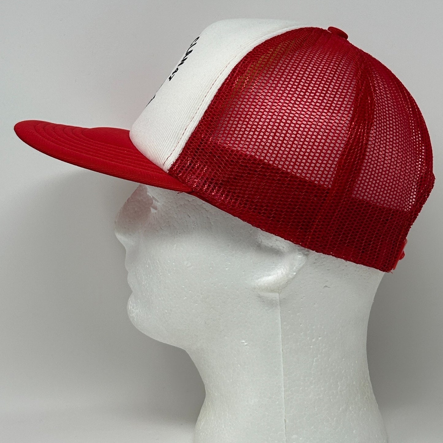 Vintage 80s Shriners Hillbilly Clan 47 Trucker Hat Baseball Cap Snapback Red - Neon Vintage