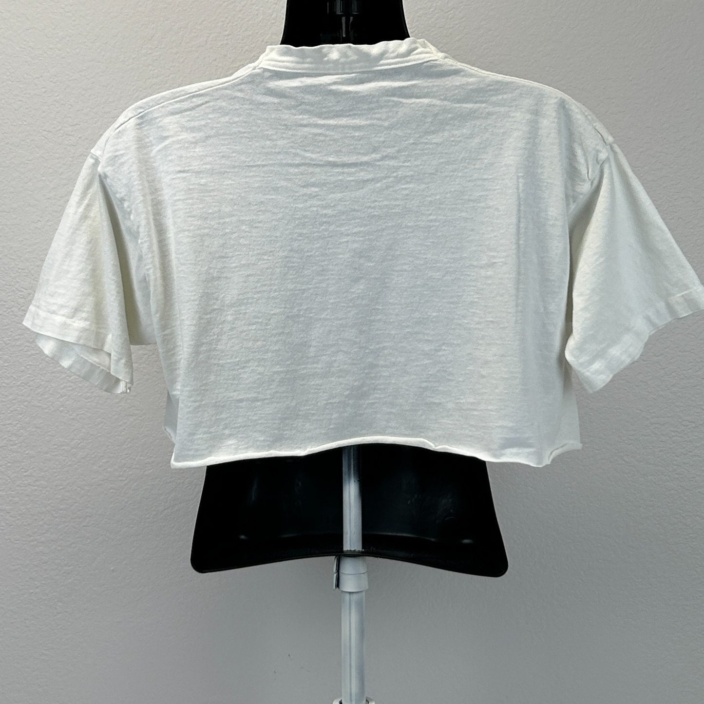 Vintage 90s Dalmatian Dog Crop Top T Shirt Made In USA White Tee XL X-Large