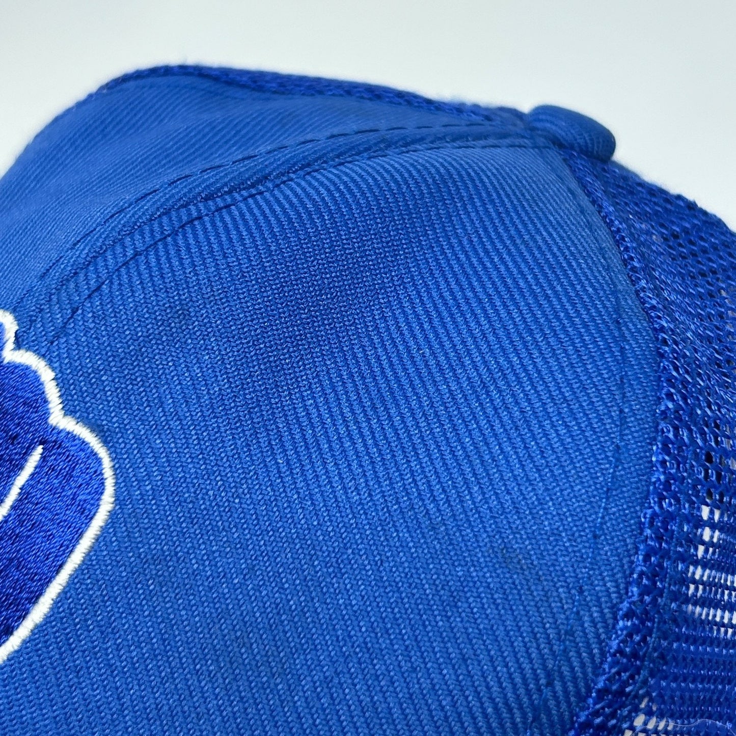 Vintage 80s Milwaukee Brewers Youth Trucker Hat Baseball Cap MLB Snapback Blue