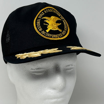 Vintage NRA Trucker Hat Baseball Cap National Rifle Association Snapback Black