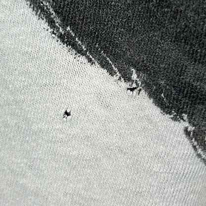 Vintage 80s Distressed Giant Panda Bear T Shirt Hand Painted White Tee S Small