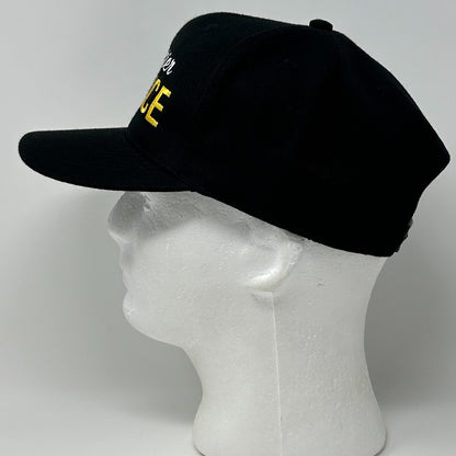 Vintage Whittier Police Hat Cap Black 90s California Policeman Officer Snapback