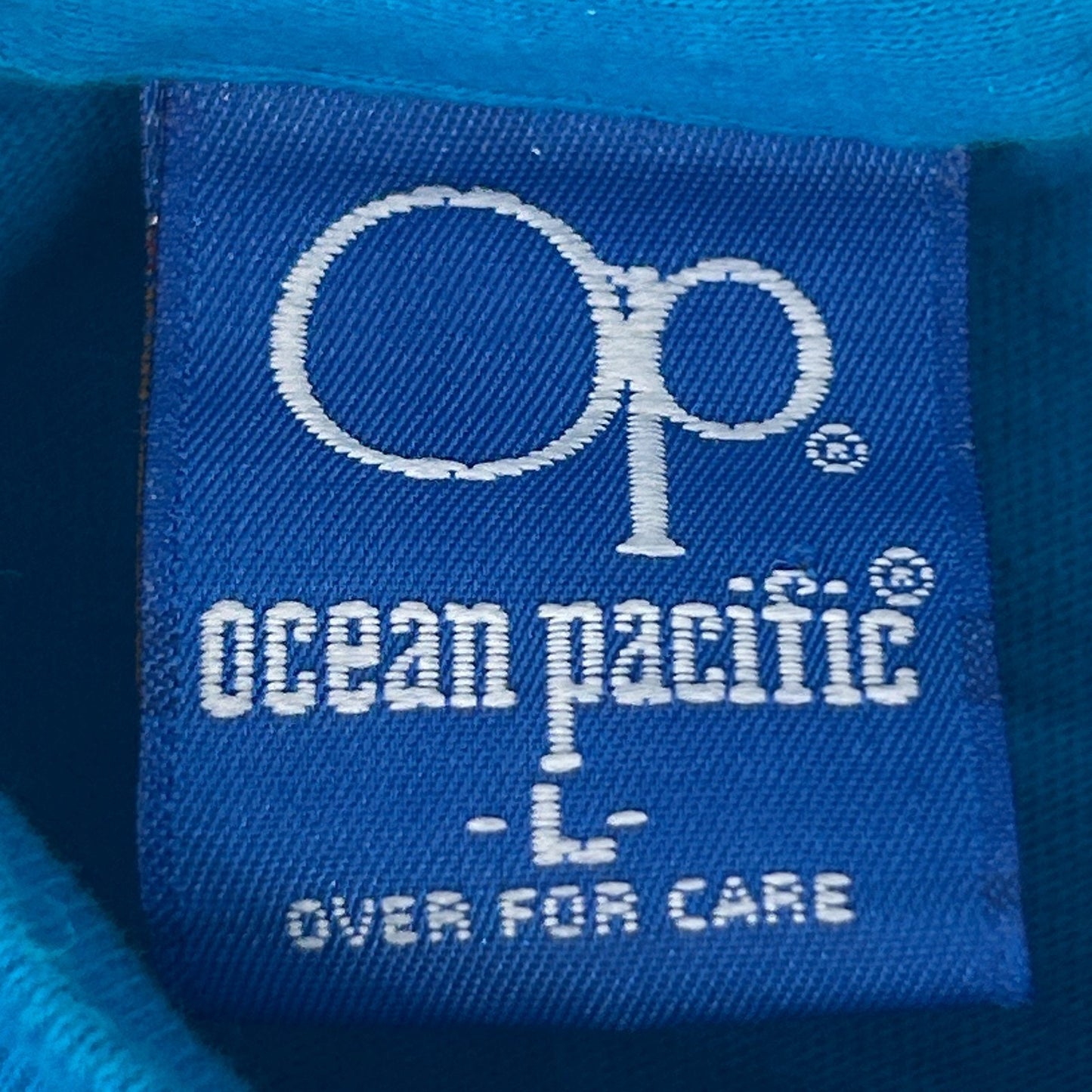 Vintage 80s OP Ocean Pacific T Shirt Surfer Surfing Made In USA Blue Tee L Large