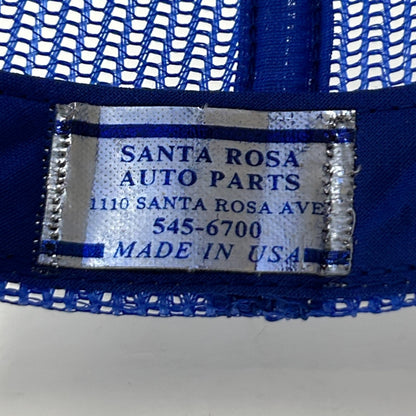 Vintage 80s NAPA Auto Parts Santa Rosa Trucker Hat Baseball Cap Snapback Blue