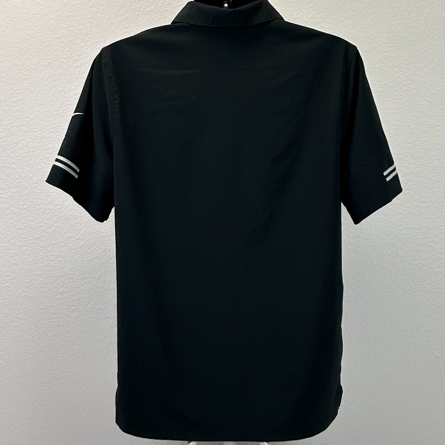 Las Vegas Raiders Polo Shirt Black NFL On Field Short Sleeve Nike Dri Fit Large