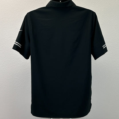 Las Vegas Raiders Polo Shirt Black NFL On Field Short Sleeve Nike Dri Fit Large