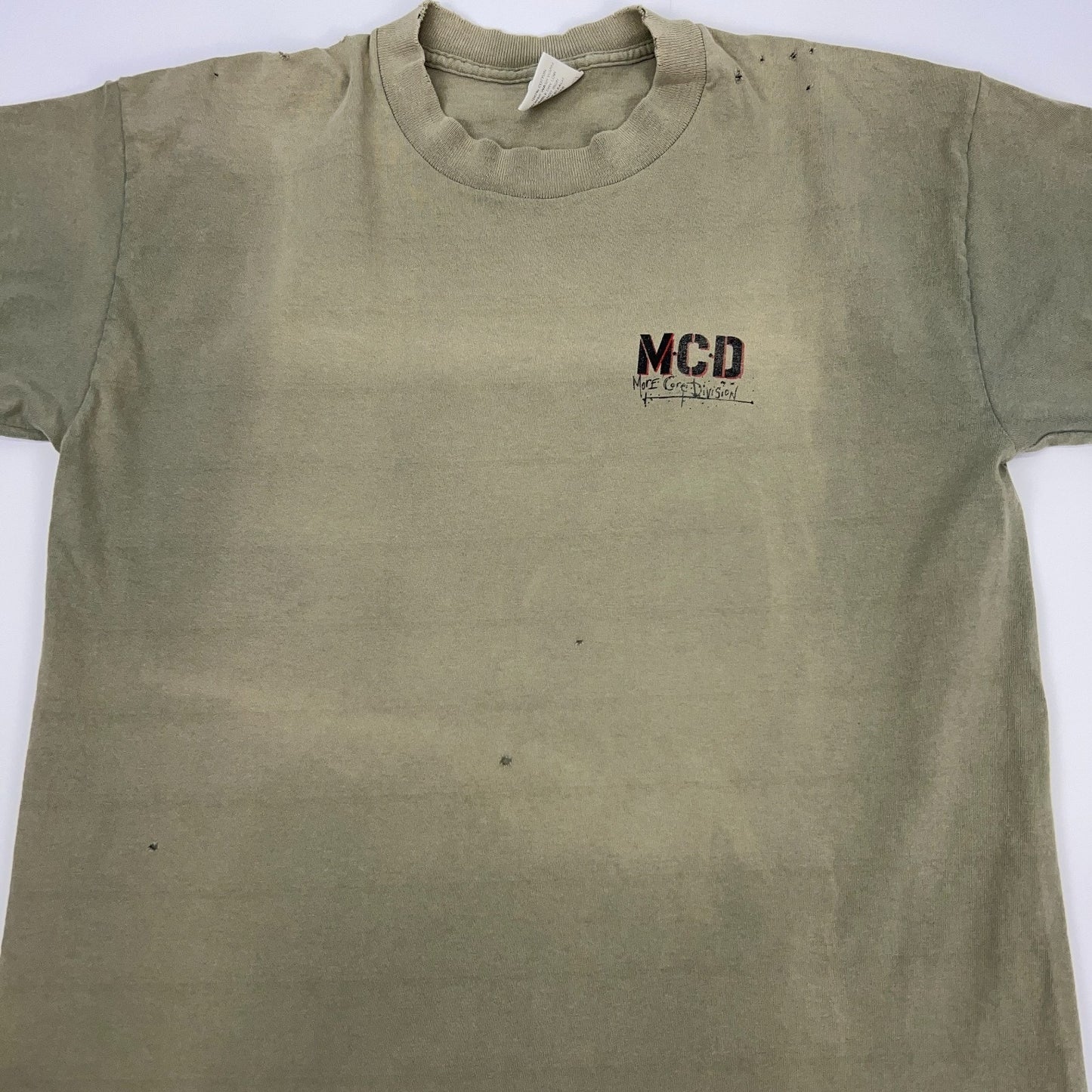 Distressed Vintage 90s More Core Division MCD T Shirt Surfer USA Green M Medium