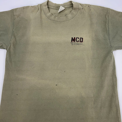 Distressed Vintage 90s More Core Division MCD T Shirt Surfer USA Green M Medium