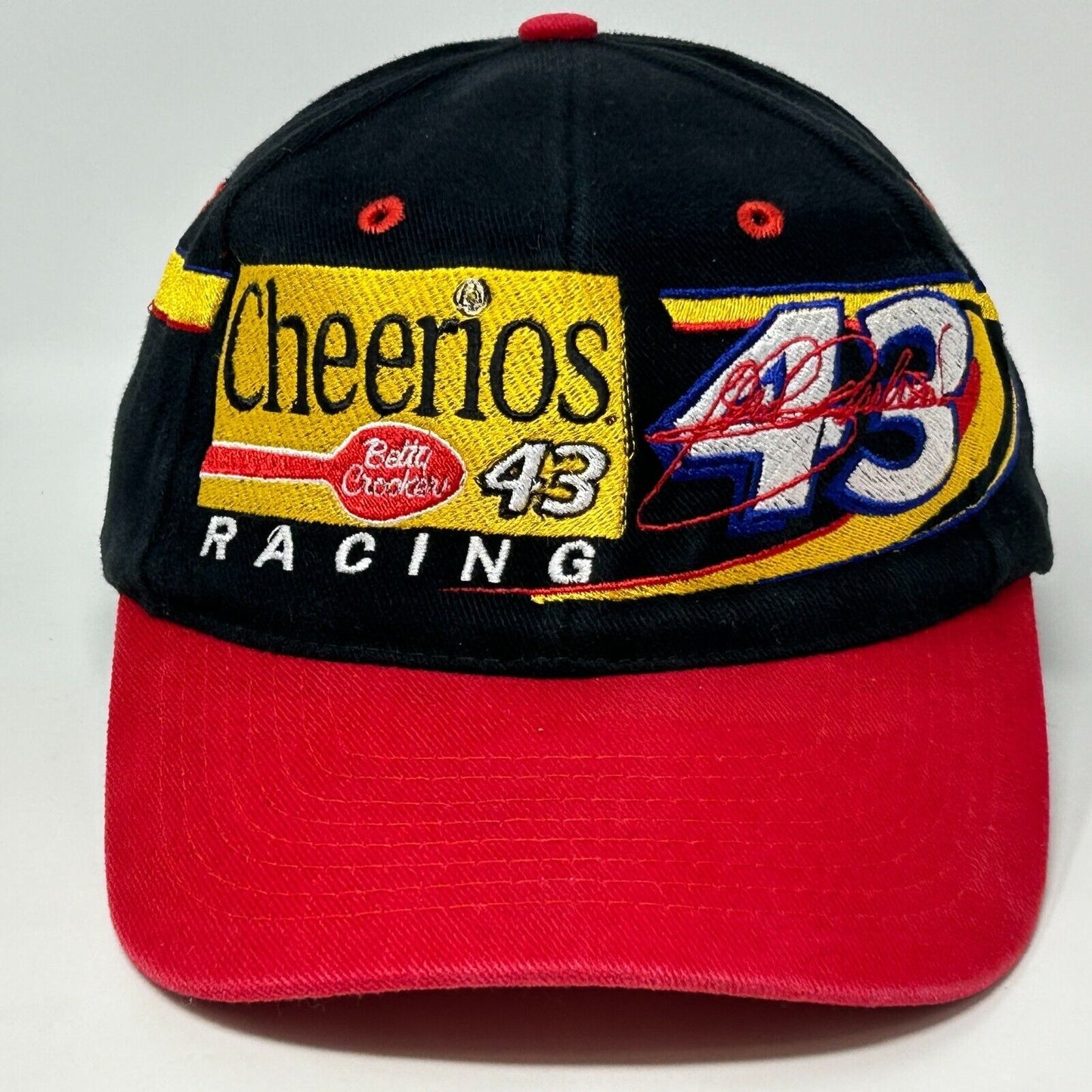 复古约翰·安德雷蒂 NASCAR 棒球帽 帽子 90 年代 Cheerios 赛车 43 黑色